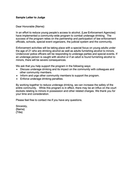 letter to judge template pdf